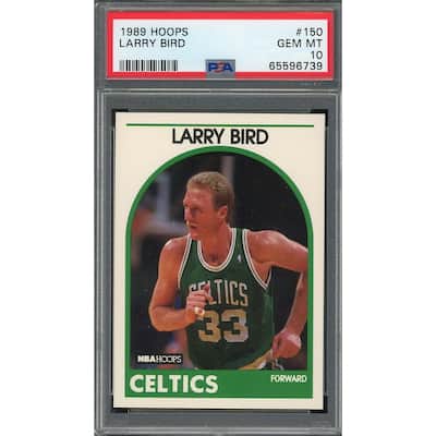 Larry Bird 1989 Hoops Basketball Card #150 Graded PSA 10 - 8'6" x 11'6"