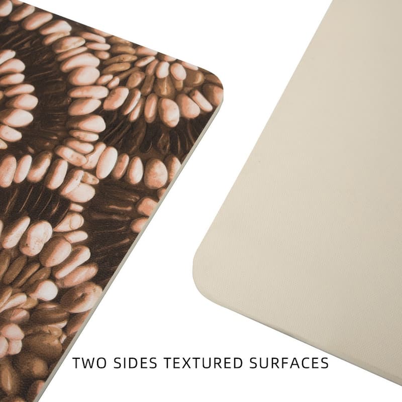 Ray Star Wear-Resistant Printed Kitchen mat Great delightful Pebble