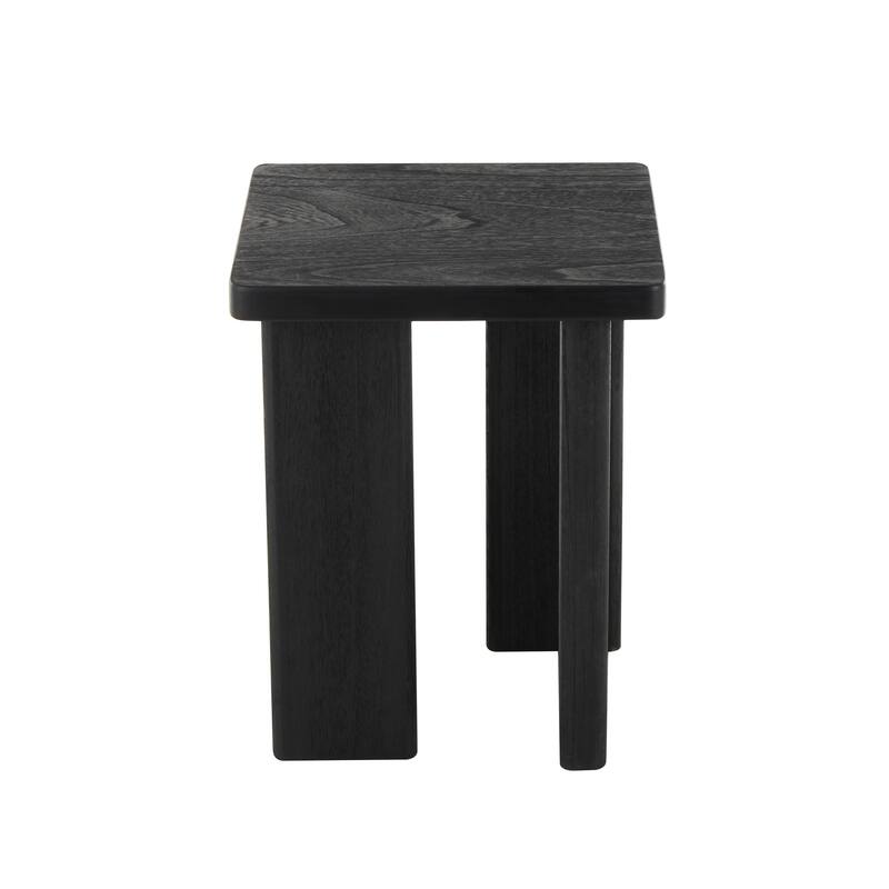 Wood Handmade Heart Inspired Accent Table - Black - Roche River Decor