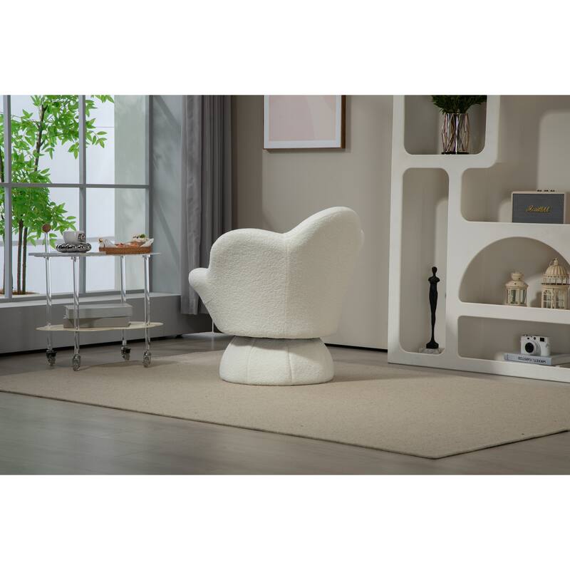 360 Swivel Modern Armchair Salon Chair TV Chair with Plush Cushioning for Living Room Bedroom or Office