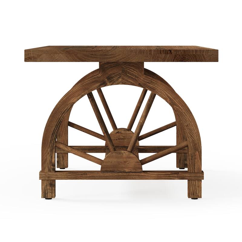 Solid Wood Coffee Table, Rectangular Cocktail Table, Living Room Center Tea Table