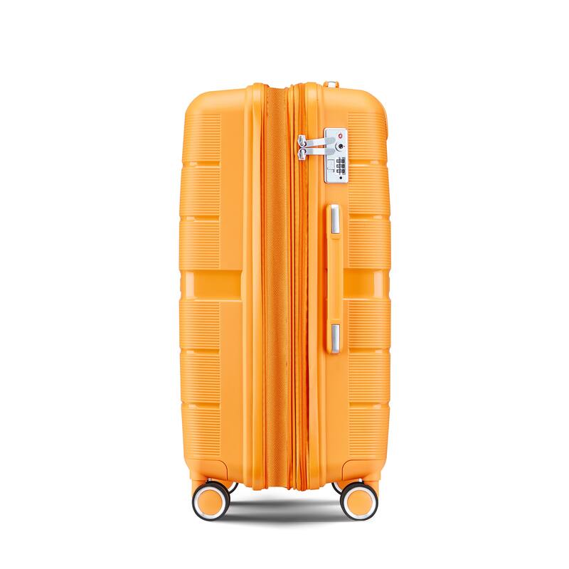 Luggage 4 Piece Sets, Expandable Carry On Luggage Set Hardshell PP, Suitcase Set with Wheels and Adjustable 3-level Handle