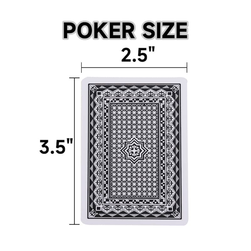 GSE 100% Waterproof Plastic Playing Cards, Poker Size - Large Jumbo Index