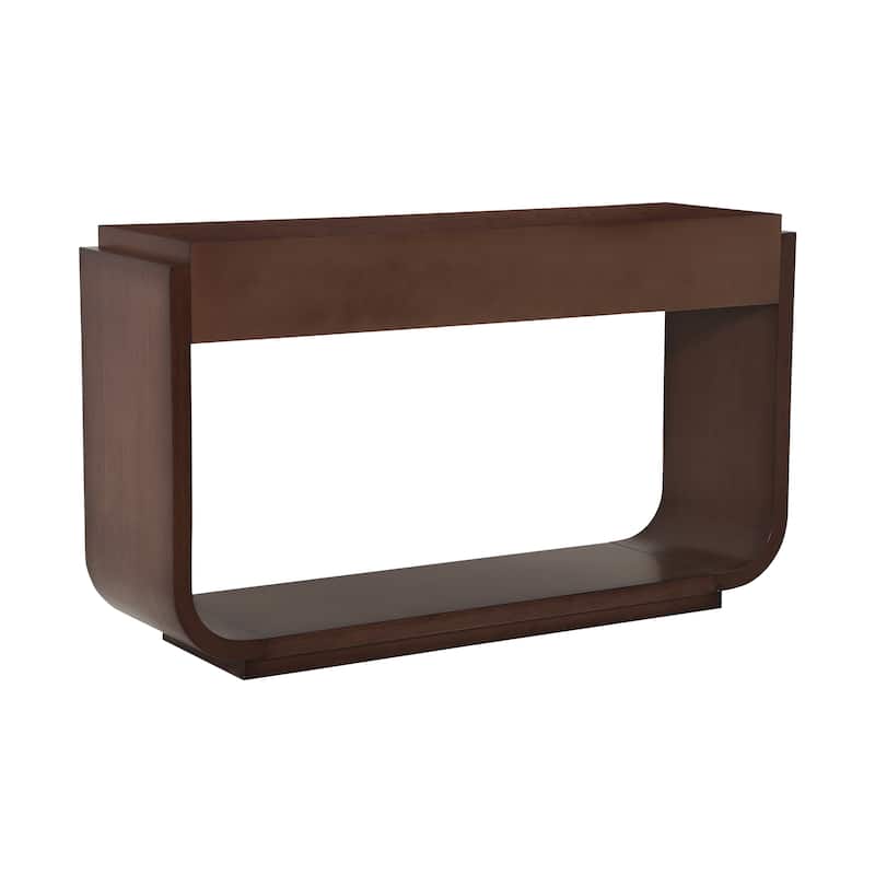 Christopher Knight Home - Alderwood Paulownia Veneer 3 Drawers Console Table with Curved Legs and Ample Storage