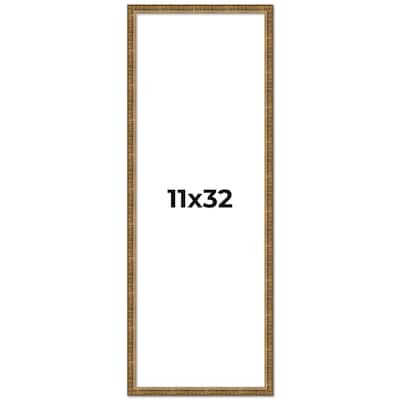 11x32 Frame Gold Kingsley Distressed Solid Wood Picture Frame Width