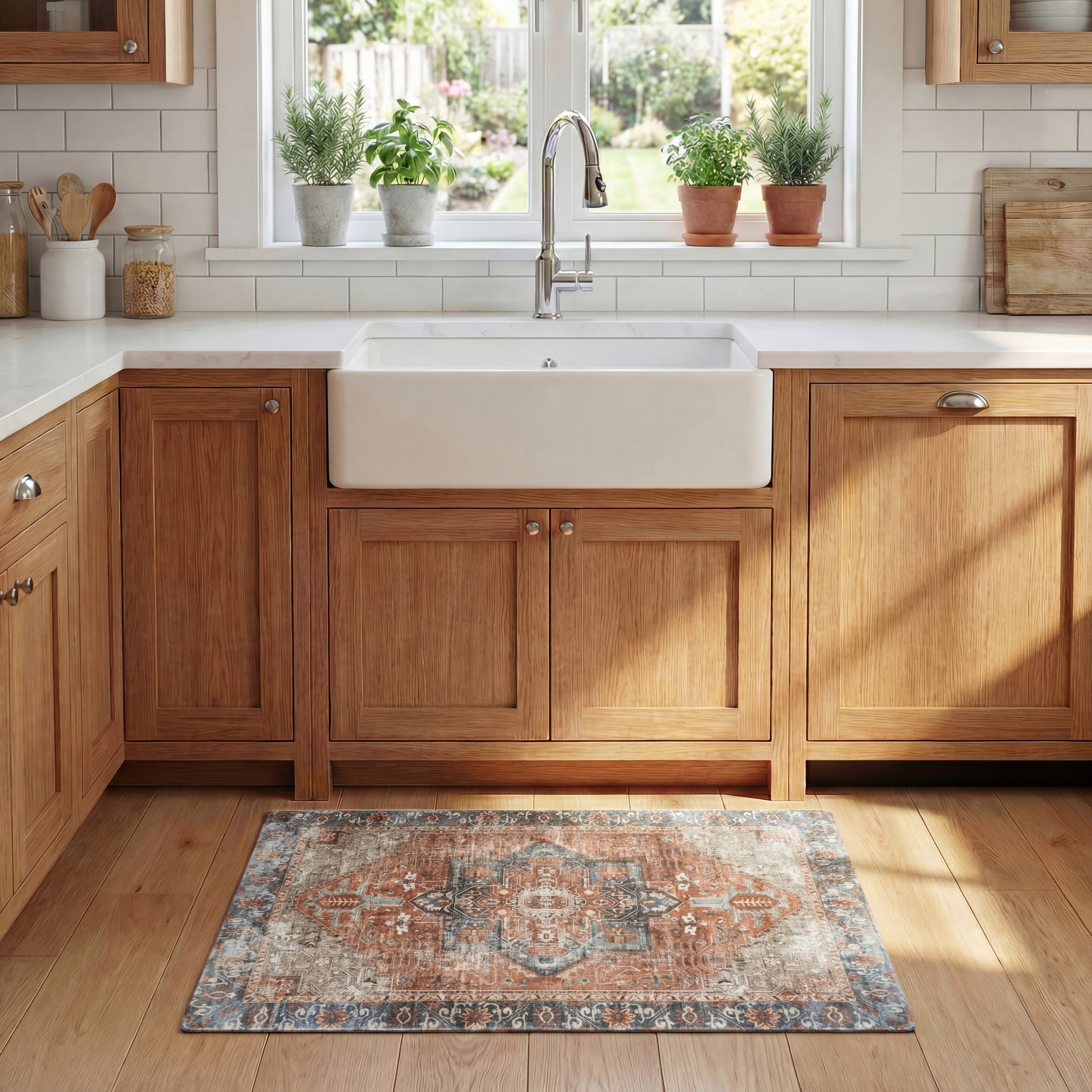SAFAVIEH Kitchen Mat Vika Non-Slip PVC Kitchen Floor Area Rug