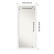 preview thumbnail 12 of 12, Sloped Non-Beveled Framed Full-Length Floor Leaner Mirror 30 x 66 in - Sloped White