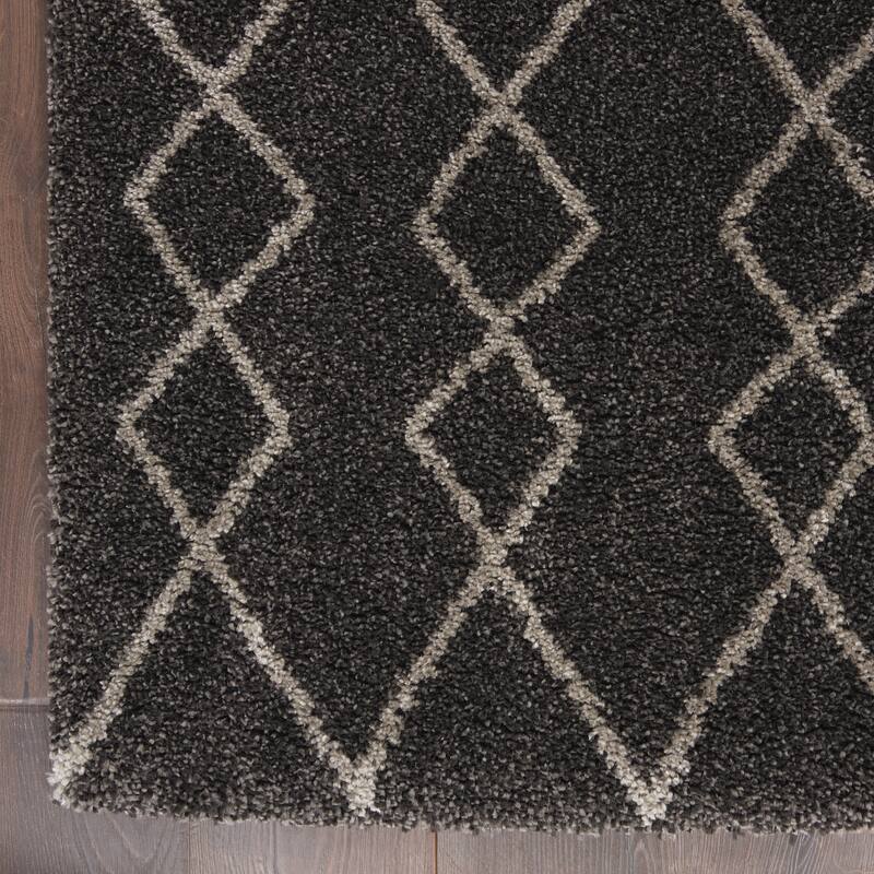 Nourison Geometric Moroccan Boho Shag Area Rug