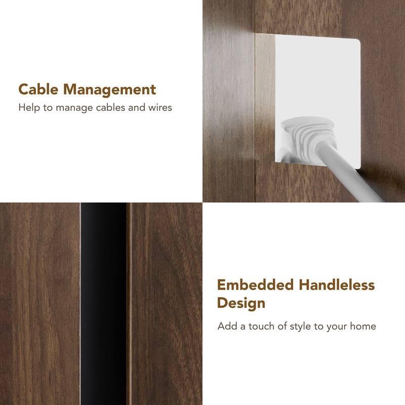 Spruce & Spring 31.5" Modern Industrial Sideboard Cabinet Storage Cabinet