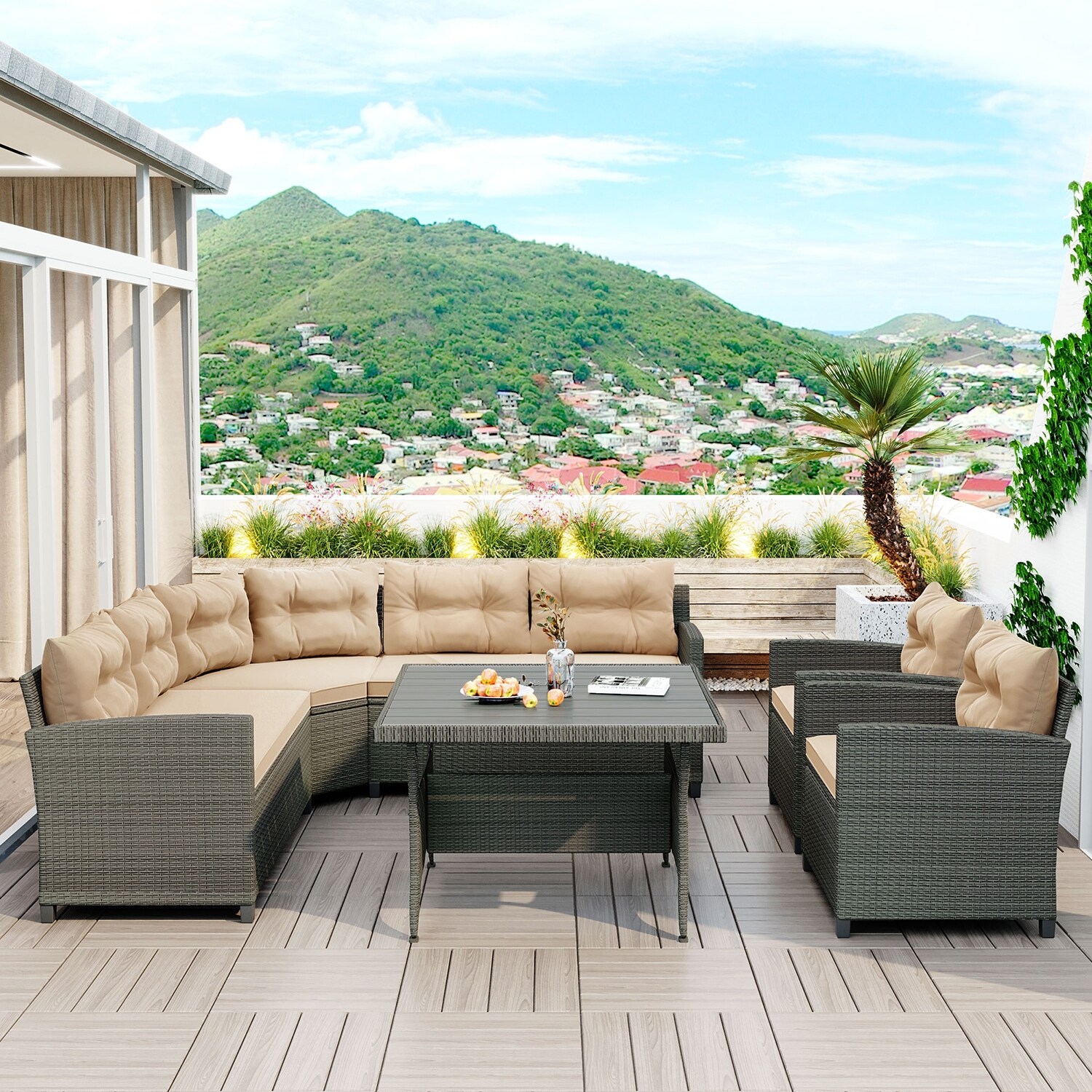 Thick cushion new arrivals outdoor sectional