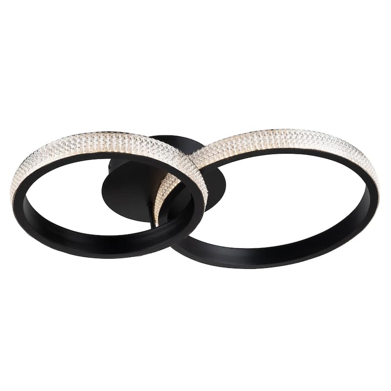 Nova 30W LED Flush Mount Black