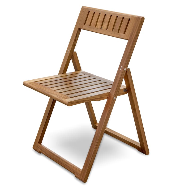 Folding Teak Slat Chair