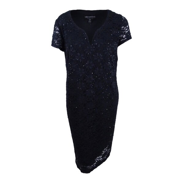 connected lace sweetheart sheath dress