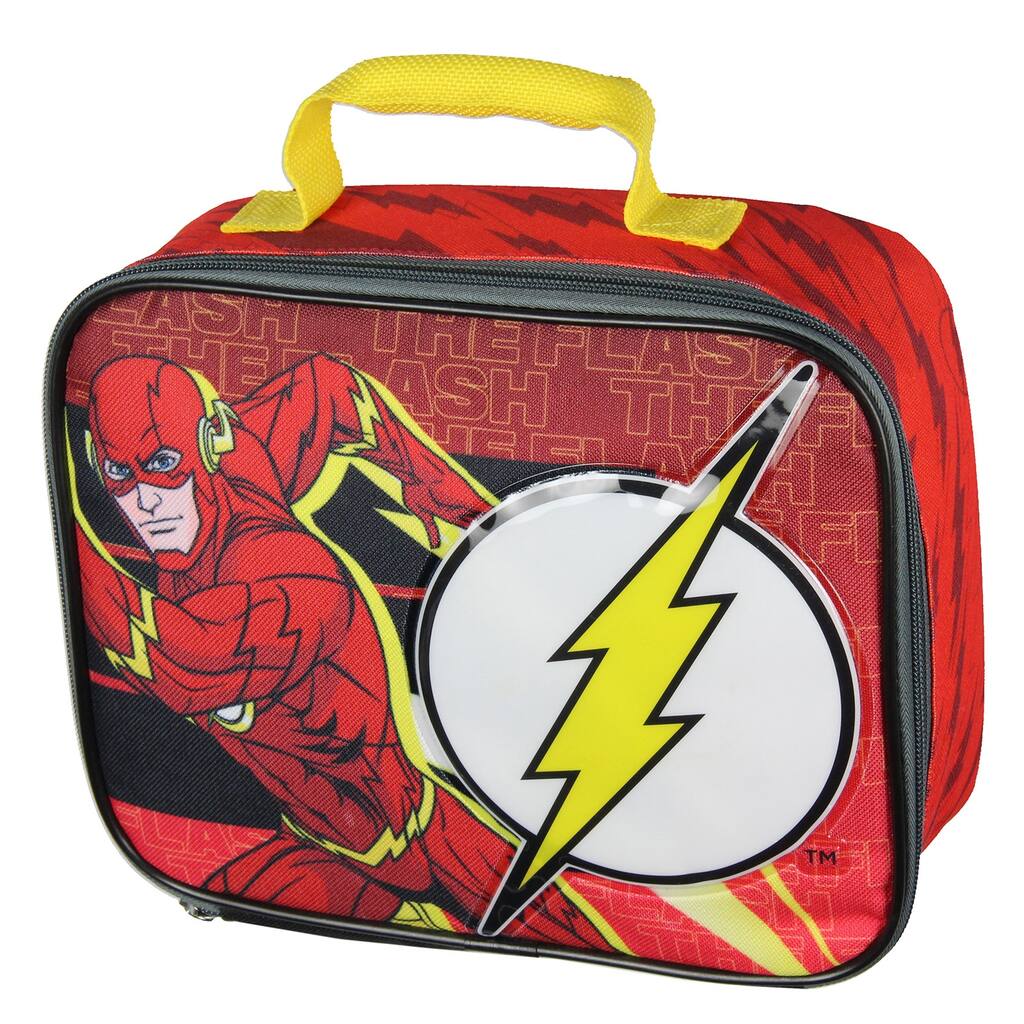 DC Comics The Flash Character Lightning Bolt Logo Insulated Lunch Box Tote - One Size