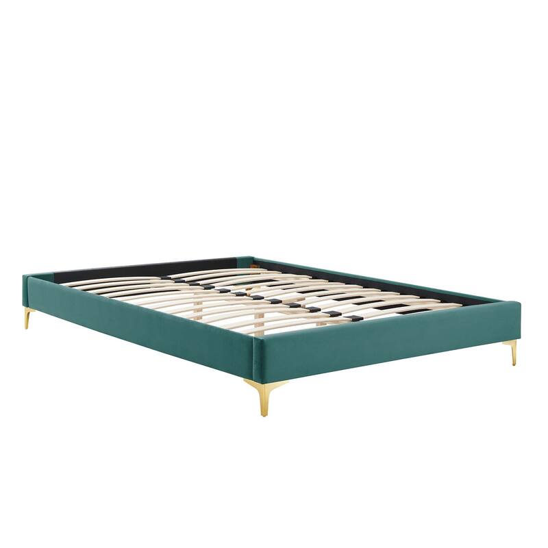 Amber Tufted Performance Velvet Twin Platform Bed
