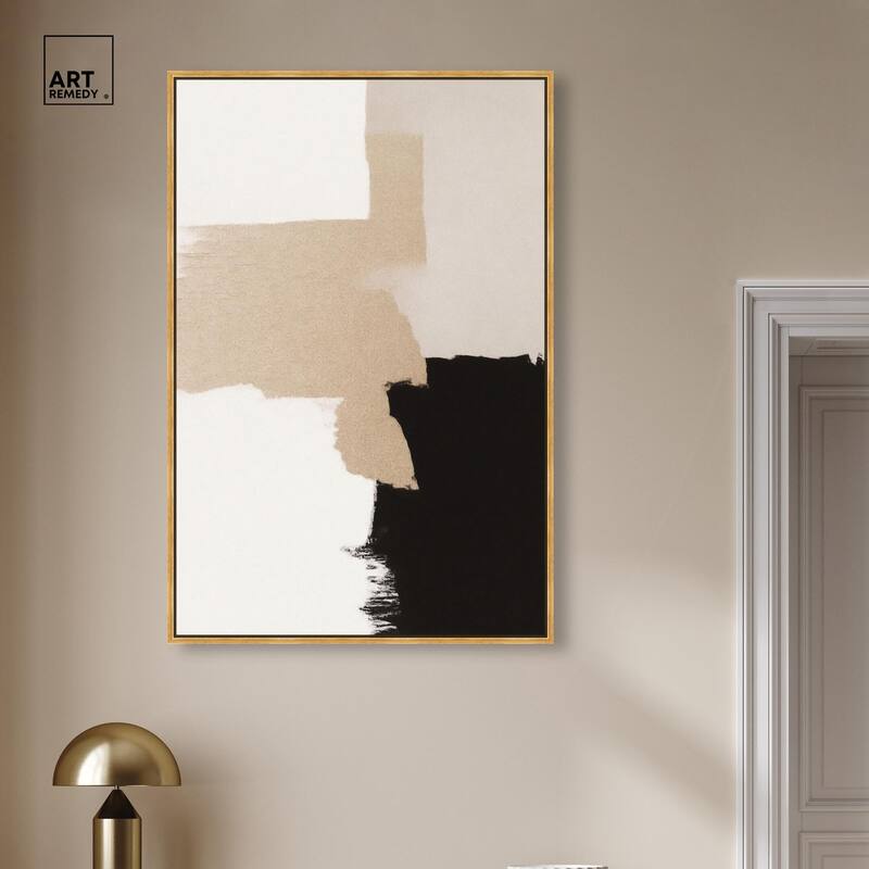 Beige and Black II Canvas by Art Remedy