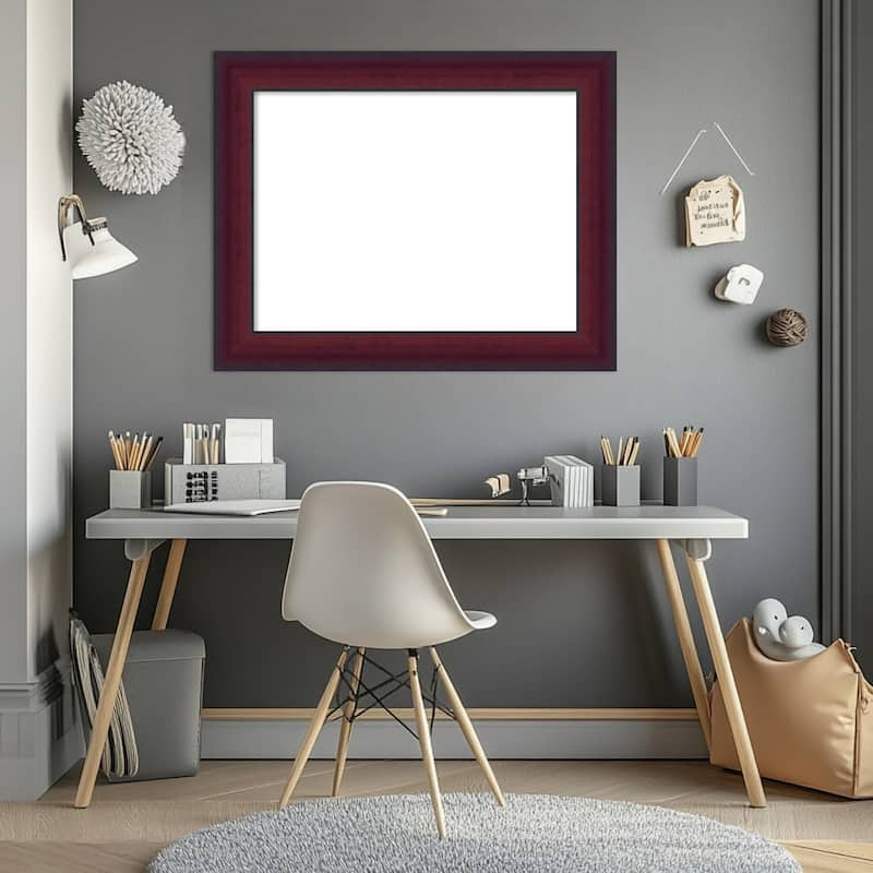 Amanti Art Canterbury Cherry Framed Dry Erase Magnetic Board