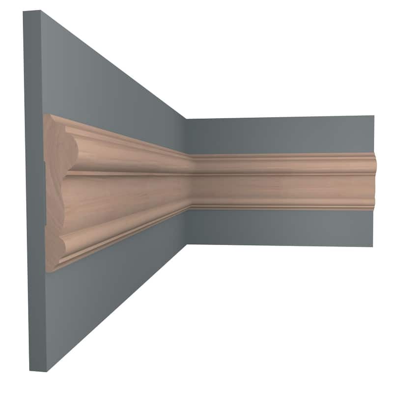 WM297: 11/16-in D x 3-in W x 96-in L Americraft Solid Hardwood Stain Grade Chair Rail Moulding