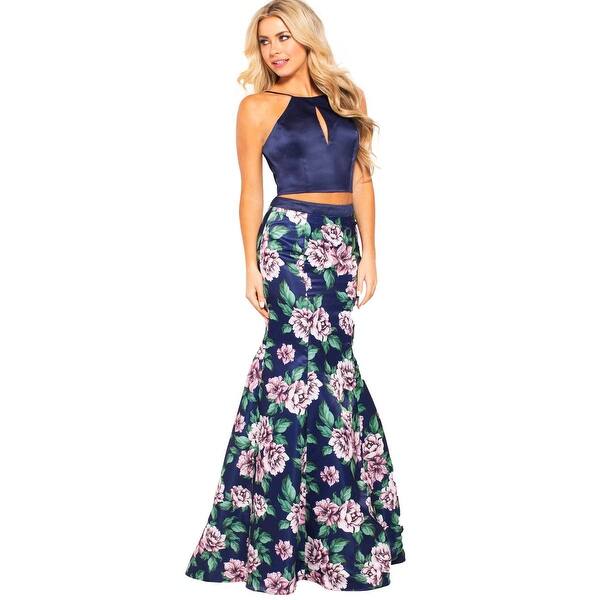 Shop Jvn By Jovani Womens 59138a Crop Top Dress Prom Two Piece