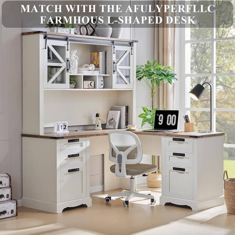 42" Farmhouse Desk Hutch, Only Match Afulyperfllc's Farmhouse Desk