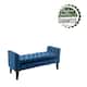 Porthos Home Brett Velvet Storage Bench with Rubberwood Legs
