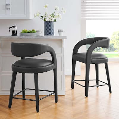 Pinnacle Vegan Leather Counter Stool Set of Two