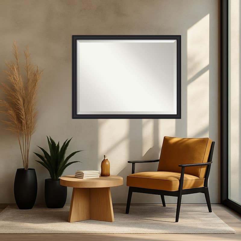 Oliver Narrow Beveled Wood Framed Wall Mirror