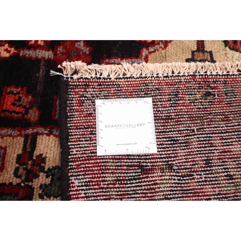 ECARPETGALLERY Hand-knotted Andelz Black, Red Wool Rug - 4'7 x 7'1