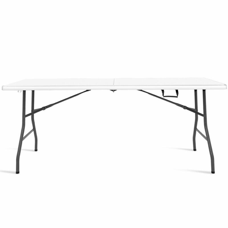 Costway 6' Folding Table Portable Plastic Indoor Party Dining Tables