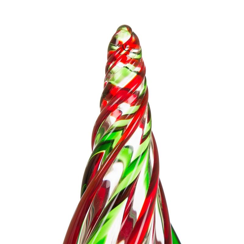 Glitzhome Table Decor Glass Christmas Tree