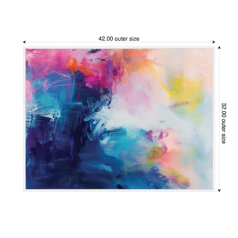 Kate and Laurel Sylvie Bright Abstract II Framed Canvas by Amy Lighthall