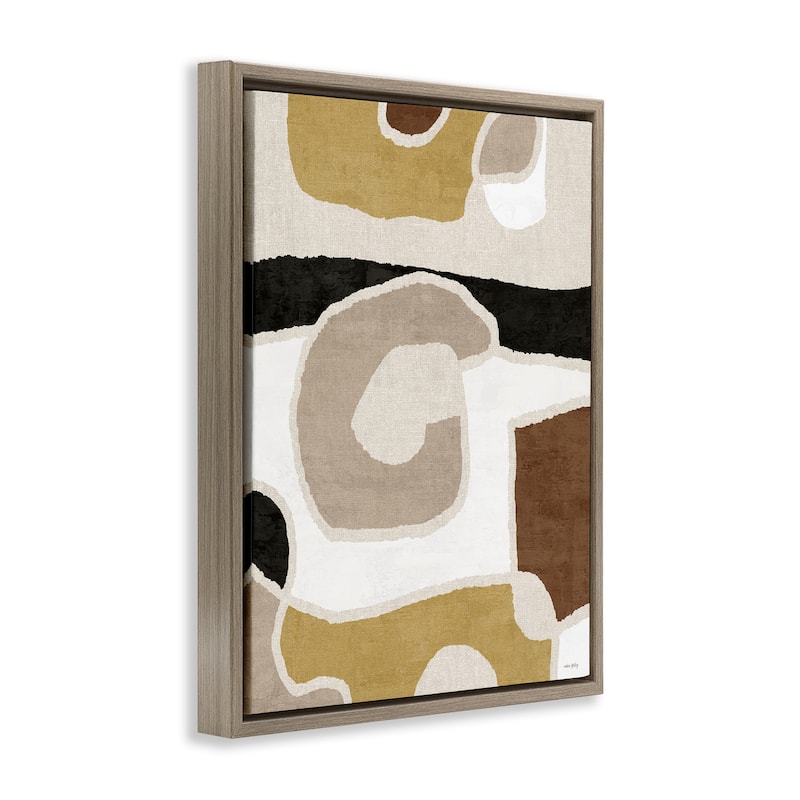 Stupell Earthy Boho Geometrics Framed Floater Canvas Wall Art Design By Amber Sterling