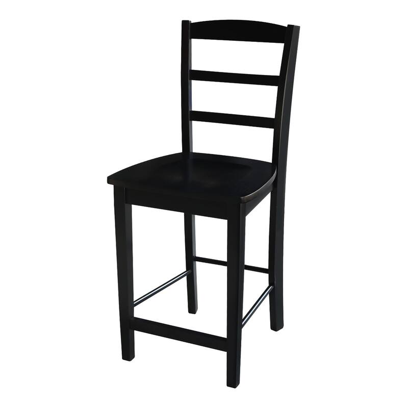 Madrid Solid Wood Stool - Black
