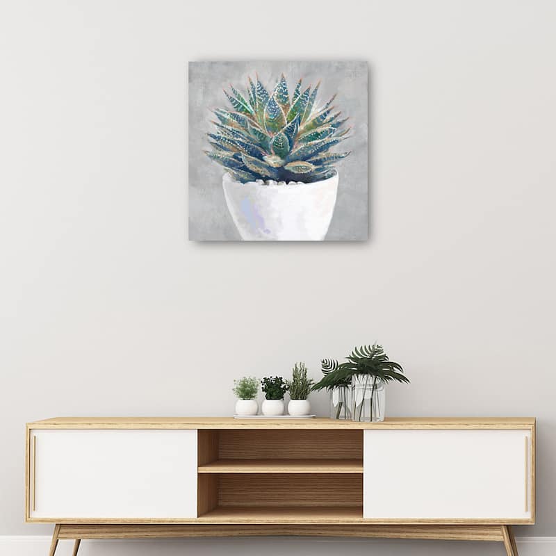 Potted Succulent I By Studio Arts Canvas Art Print