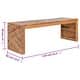 preview thumbnail 3 of 3, vidaXL TV Stand 43.3"x23.6"x15" Solid Teak Wood - 43.3"x23.6"x14.2"