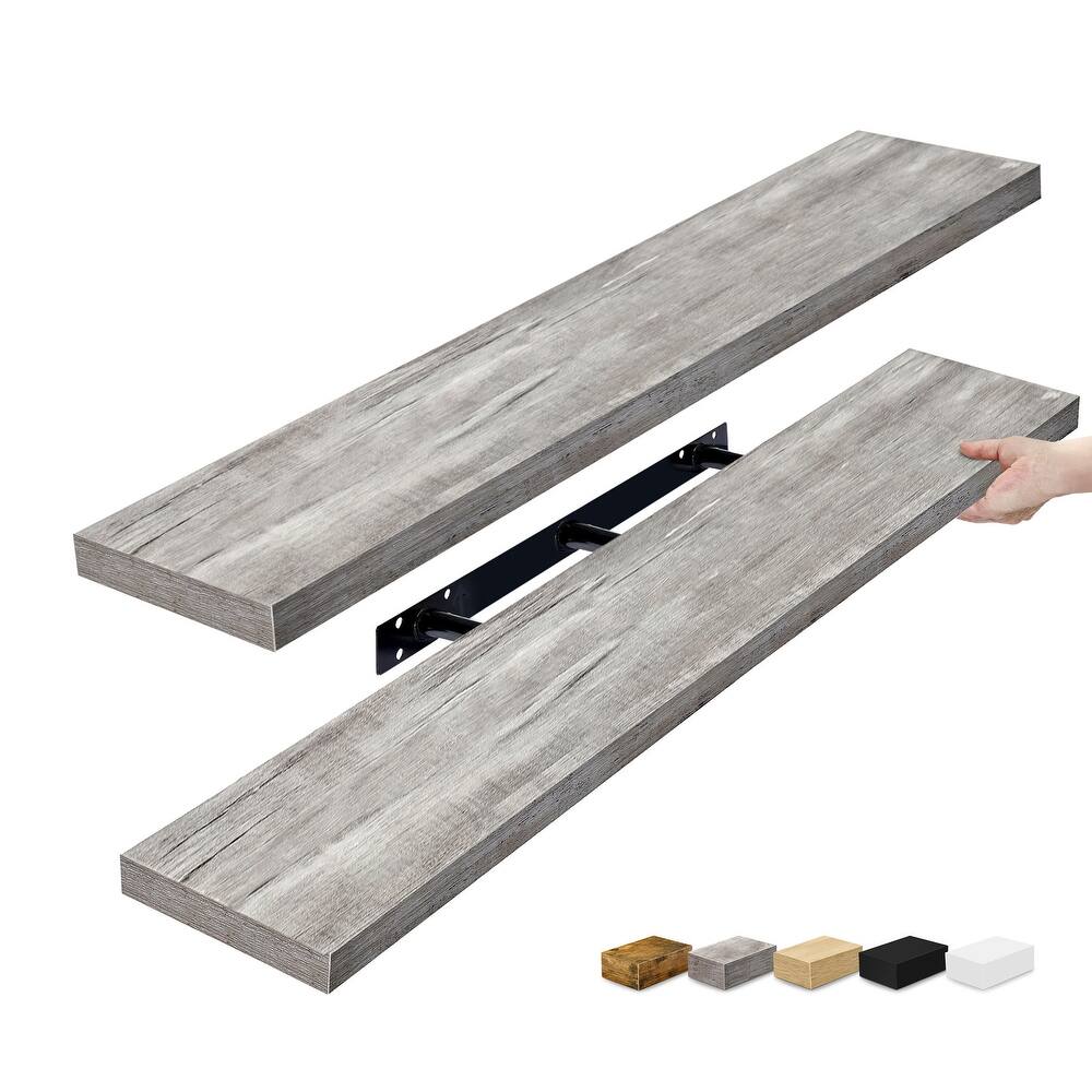 Sorbus Floating Shelves for Wall, 2 Extra Long Wall Mounted Floating Shelves - 9.25"L X 47” W X 1.5” H