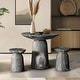 preview thumbnail 9 of 14, Studio London Faux Travertine Bistro Table Maddox Concrete Patio Table