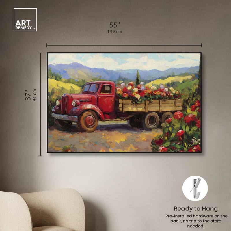 Flowers in Transit II Canvas by Art Remedy