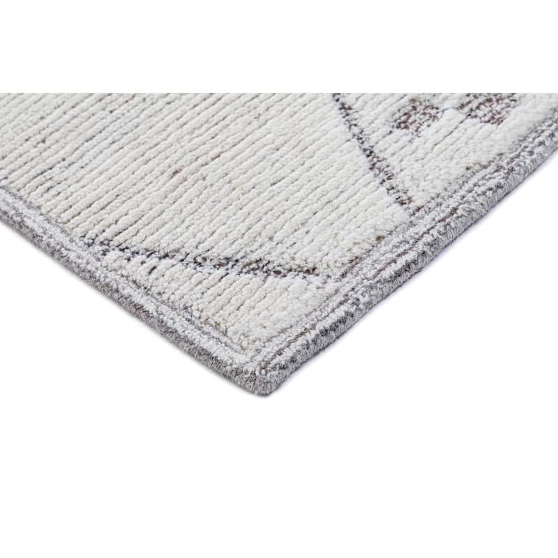 Terra by Obeetee Meher Diamond Charcoal Rug