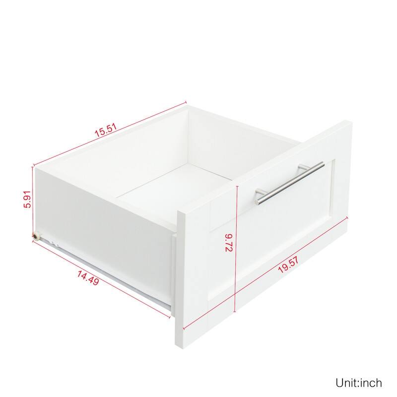 Traditional wooden wardrobe 2 door locker with 2 drawers, adjustable shelves and adult hanging rods, metal handles