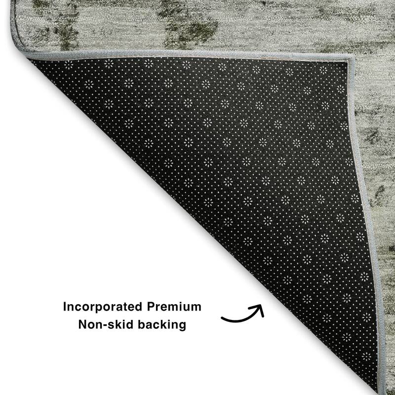 Premium Washable Super Soft Solid Abstract Mayfield Rug
