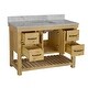 preview thumbnail 11 of 14, KitchenBathCollection Birmingham 48" Bathroom Vanity with Carrara Marble Top
