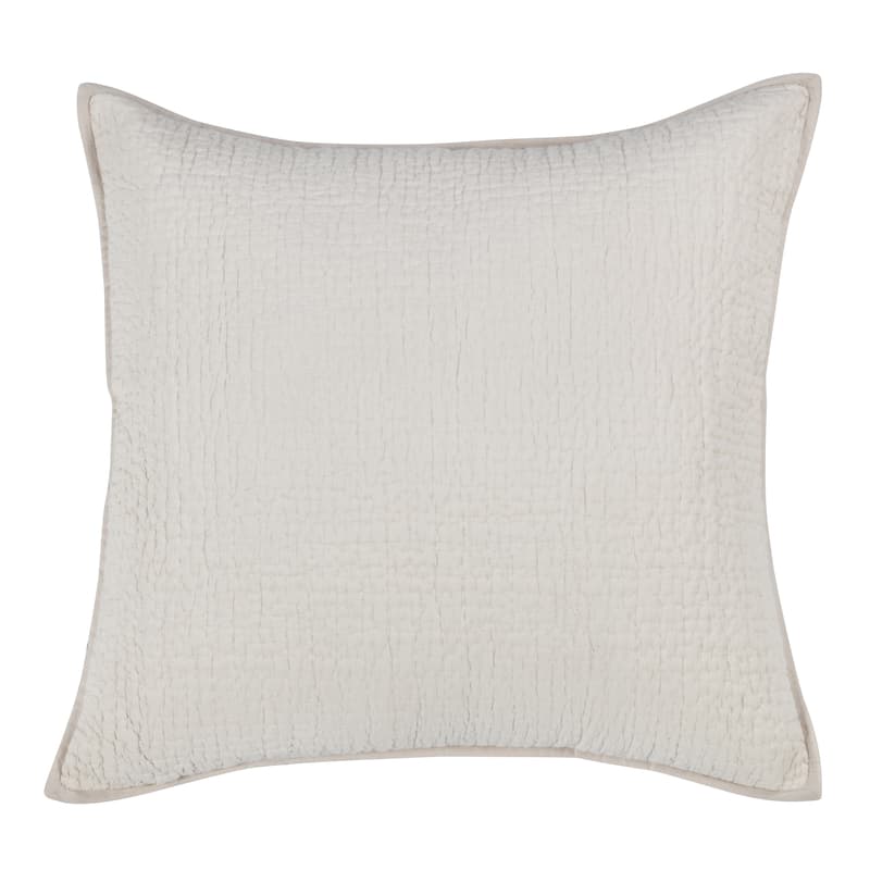 Villa by Classic Home Danica 100% Cotton Sham - Euro Square - Ivory