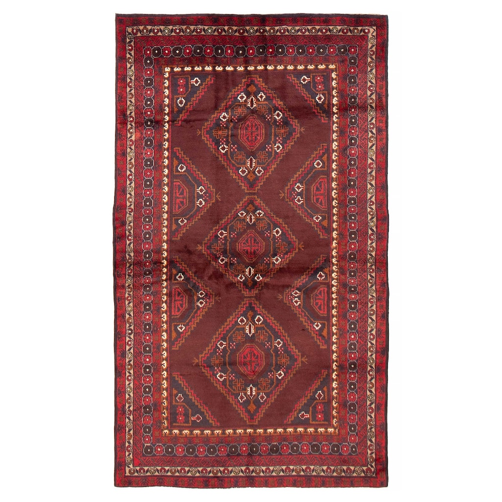 Teimani Red Rug 4'2" x 7'6" - 4'2 x 7'6