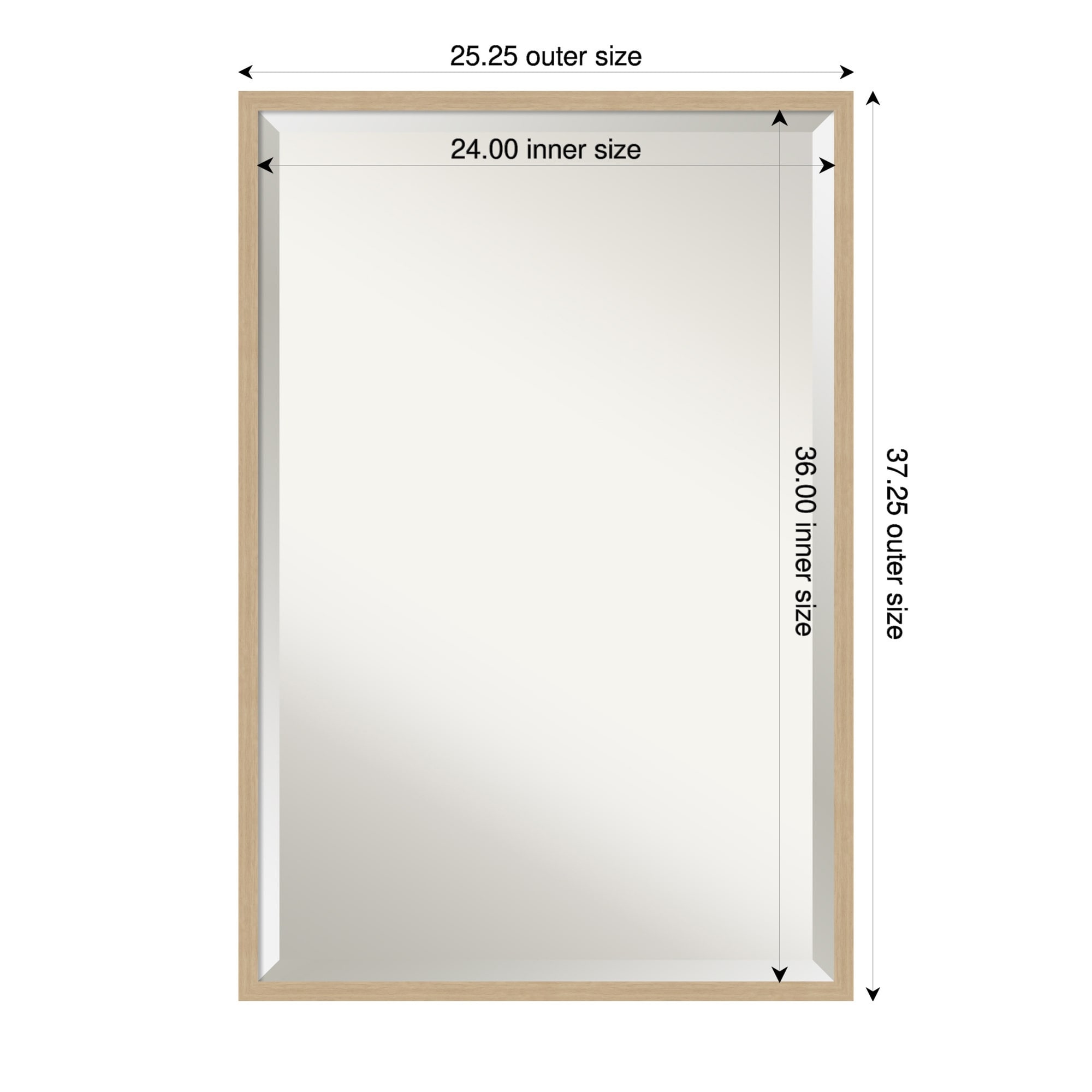 Emery Beveled Framed Wall Mirror