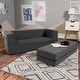 preview thumbnail 3 of 23, Jaxx Big Kids Convertible Sleeper Sofa & Ottoman Set
