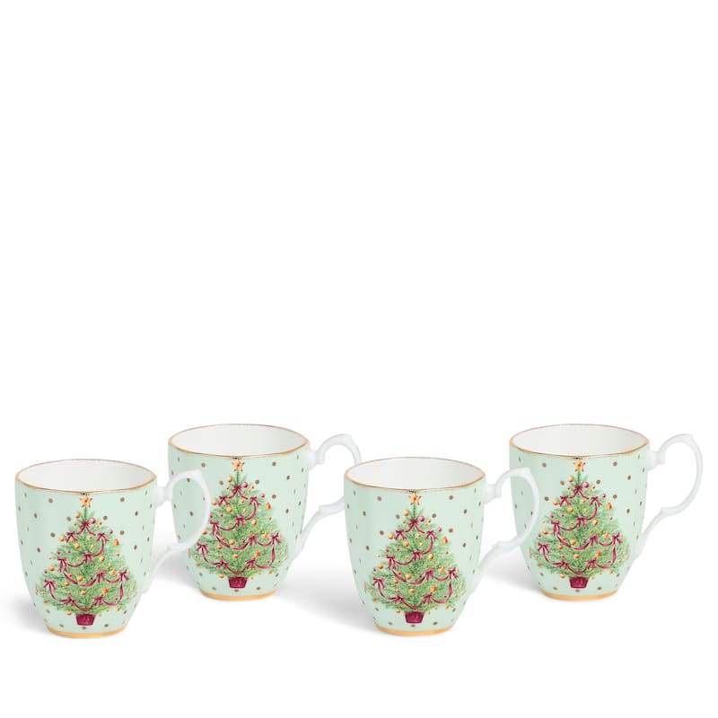 Royal Albert Old Country Roses Christmas Mug, Set of 4