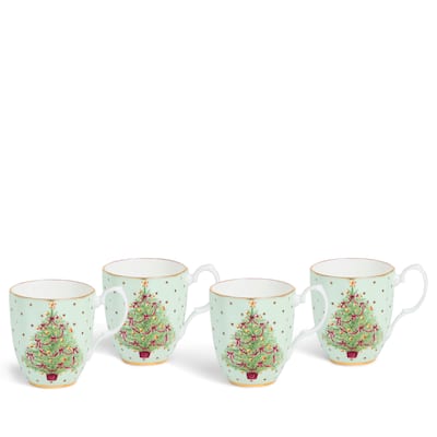 Royal Albert Old Country Roses Christmas Mug, Set of 4