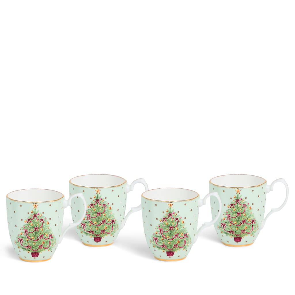 Royal Albert Old Country Roses Christmas Mug, Set of 4