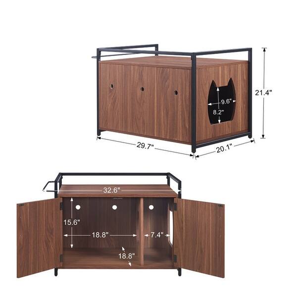 Shop Unipaws Cat Litter Box Enclosure Cat Washroom Bench Nightstand Overstock 30898108